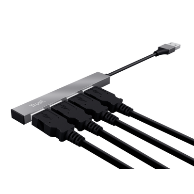 TRUST MINI USB HUB 4 PORTE HALYX ALUMINIUM [23786]