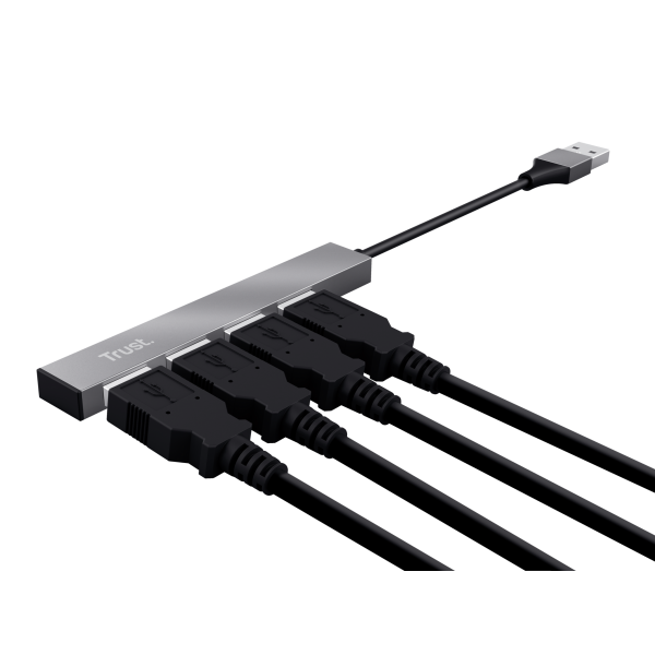 TRUST MINI USB HUB 4 PORTE HALYX ALUMINIUM [23786]