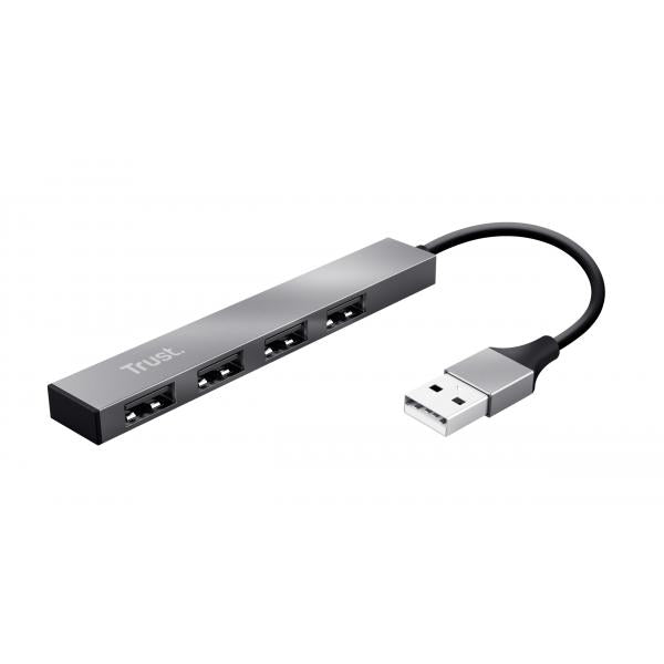 TRUST MINI USB HUB 4 PORTE HALYX ALUMINIUM [23786]