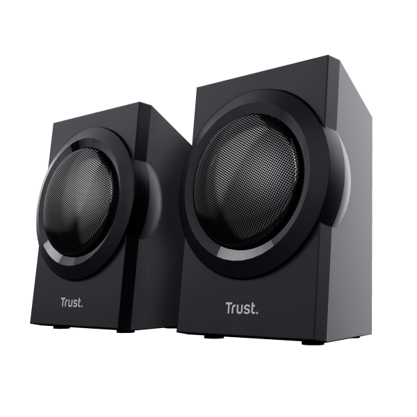TRUST SET ALTOPARLANTI SPEAKERS 2.1 120W PICCO (60W RMS) - CON TELECOMANDO CON INGRESSO AUX + PRESA [23696]