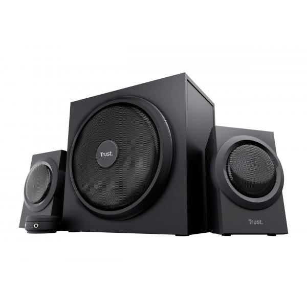 TRUST SET ALTOPARLANTI SPEAKERS 2.1 120W PICCO (60W RMS) - CON TELECOMANDO CON INGRESSO AUX + PRESA [23696]
