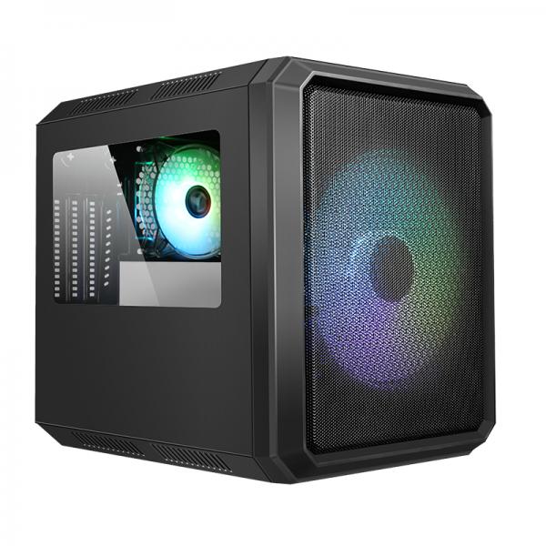 ITEK CASE QBO 8, EVO, MICRO ATX, USB3, 200MM ARGB FAN, 120MM FAN, CARD READER, 3 FINESTRE TRASP [ITGCAQBO30E]