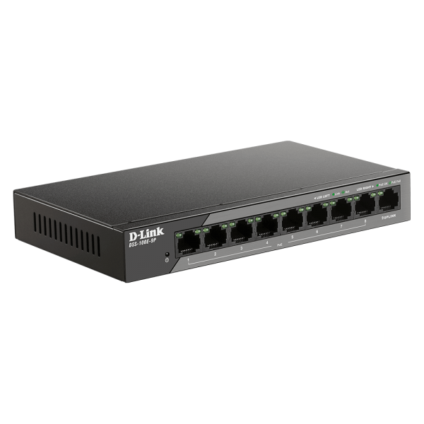 D-LINK SWITCH SORVEGLIANZA 9 PORTE 10/100 UNMANAGED LONG RANGE POE [DSS-100E-9P_I]