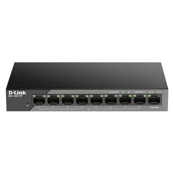 D-LINK SWITCH SORVEGLIANZA 9 PORTE 10/100 UNMANAGED LONG RANGE POE [DSS-100E-9P_I]