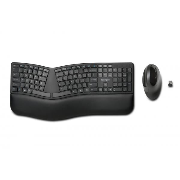 Kensington Pro Fit Ergo tastiera Mouse incluso RF senza fili + Bluetooth QWERTY Inglese UK Nero [K75406IT] - ITPartners