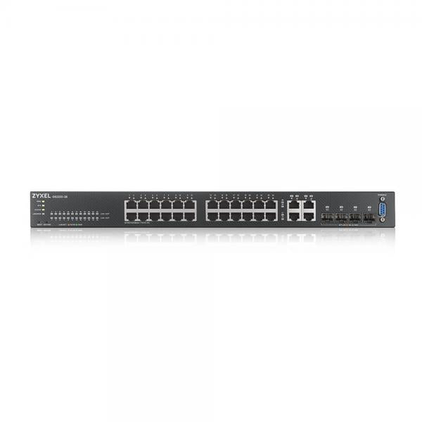 ZYXEL SWITCH MANAGED LAYER 3 LITE, 24X GB, 4 SFP, FANLESS DESKTOP/RACK, NFLEX [GS2220-28-EU0101F]