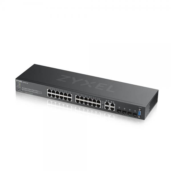 ZYXEL SWITCH MANAGED LAYER 3 LITE, 24X GB, 4 SFP, FANLESS DESKTOP/RACK, NFLEX [GS2220-28-EU0101F]