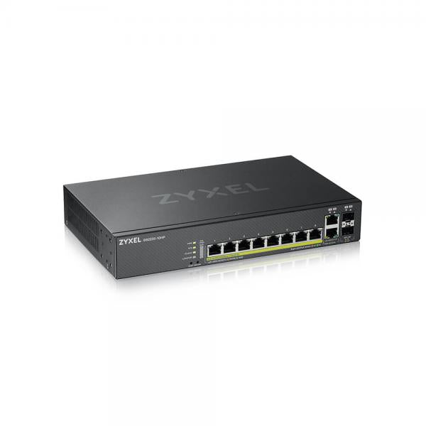 Zyxel GS2220-10HP-EU0101F switch di rete Gestito L2 Gigabit Ethernet (10/100/1000) Supporto Power over Ethernet (PoE) Nero [GS2220-10HP-EU0101F]