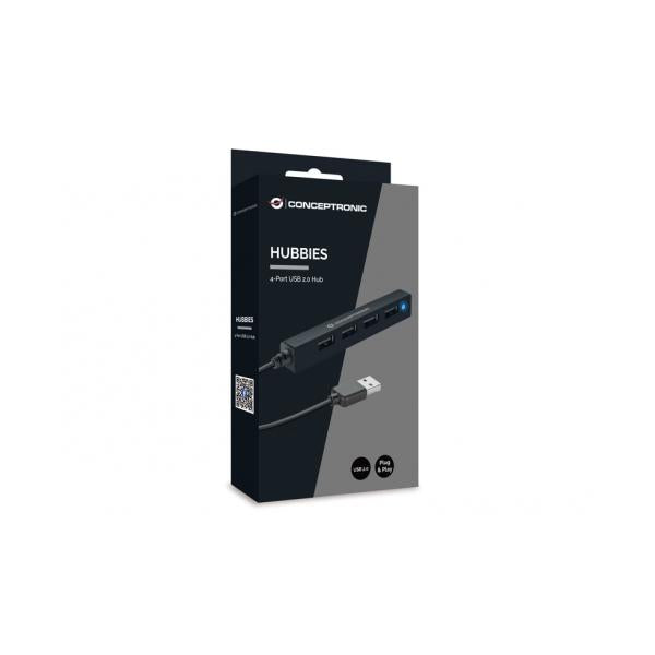 Conceptronic 4-Port USB 2.0 Hub [HUBBIES05B]