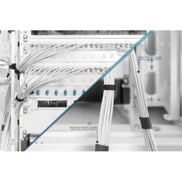 Digitus CAT 6A U -FTP slim patch cord - Cu - LSZH AWG 28/7 - length 1 m - Grey [DK-1624-A-010S]