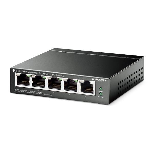 SWITCH 5 GIGABIT 4POE+ 65W [TL-SG105PE]