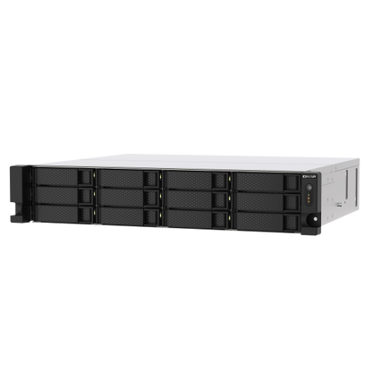 QNAP TS-1273AU-RP-8G server NAS e di archiviazione Armadio (2U) Ryzen Embedded V1500B 8 GB DDR4 0 TB QNAP QTS Alluminio, Nero [TS-1273AU-RP-8G]
