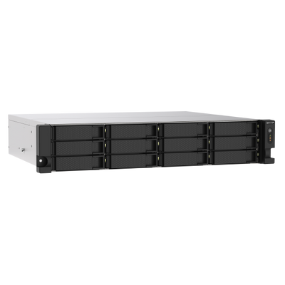 QNAP TS-1273AU-RP-8G server NAS e di archiviazione Armadio (2U) Ryzen Embedded V1500B 8 GB DDR4 0 TB QNAP QTS Alluminio, Nero [TS-1273AU-RP-8G]