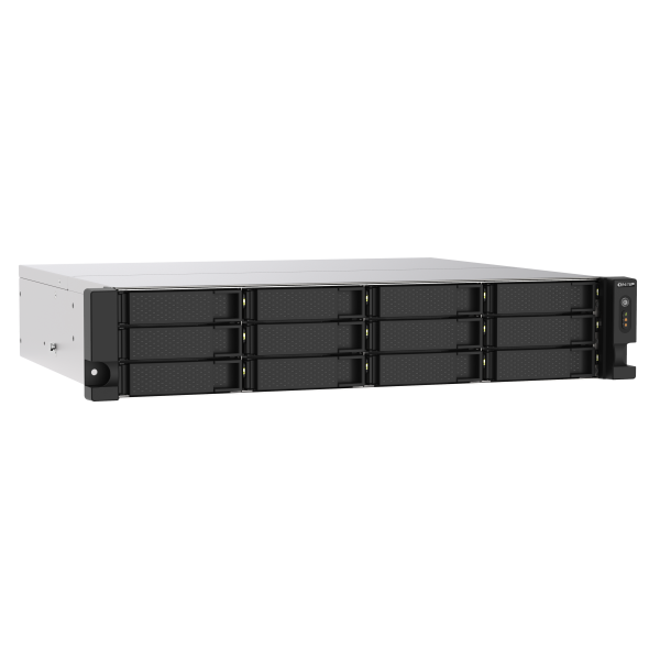 QNAP TS-1273AU-RP-8G server NAS e di archiviazione Armadio (2U) Ryzen Embedded V1500B 8 GB DDR4 0 TB QNAP QTS Alluminio, Nero [TS-1273AU-RP-8G]