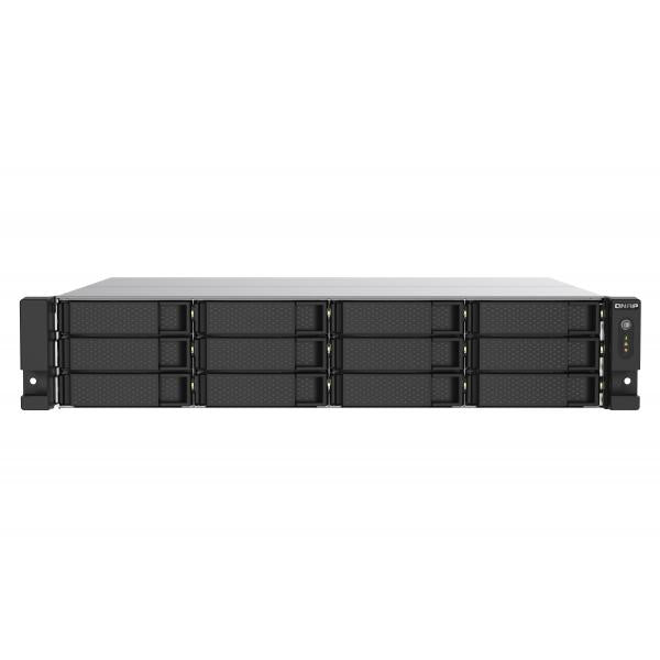 QNAP TS-1273AU-RP-8G server NAS e di archiviazione Armadio (2U) Ryzen Embedded V1500B 8 GB DDR4 0 TB QNAP QTS Alluminio, Nero [TS-1273AU-RP-8G]