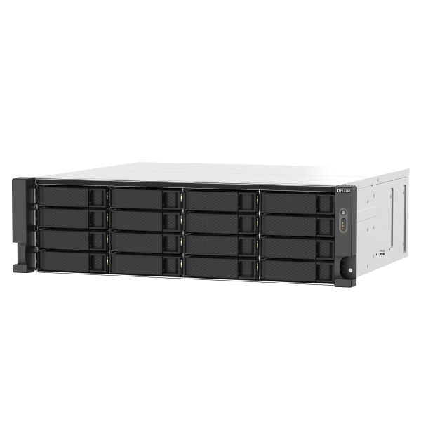 QNAP TS-1673AU-RP-16G server NAS e di archiviazione Armadio (3U) Ryzen Embedded V1500B 16 GB DDR4 0 TB QNAP QTS Nero, Grigio [TS-1673AU-RP-16G]