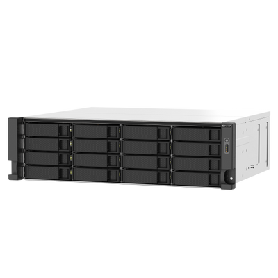 QNAP TS-1673AU-RP-16G server NAS e di archiviazione Armadio (3U) Ryzen Embedded V1500B 16 GB DDR4 0 TB QNAP QTS Nero, Grigio [TS-1673AU-RP-16G]
