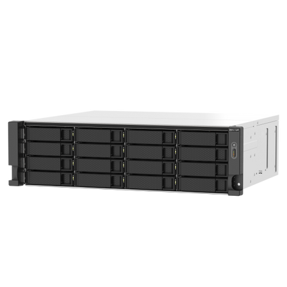 QNAP NAS TS-1673AU-RP-16G, 16 bay rackmount NAS, AMD Ryzen V1000 series V1500B 4C/8T 2.2GHz, 16GB DDR4 RAM, 2 x 2.5GbE LAN, optional 10GbE & M.2 NVMe/SATA SSD expansion via a PCIe, 2 x PCIe 3.0 x 4 sl [TS-1673AU-RP-16G]