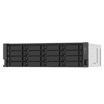 QNAP TS-1673AU-RP-16G server NAS e di archiviazione Armadio (3U) Ryzen Embedded V1500B 16 GB DDR4 0 TB QNAP QTS Nero, Grigio [TS-1673AU-RP-16G]