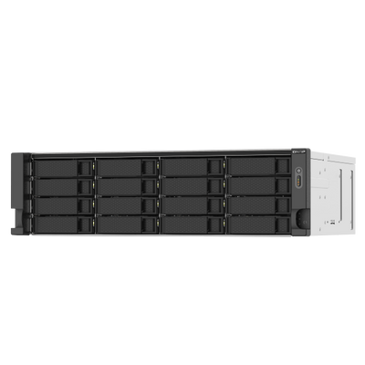 QNAP TS-1673AU-RP-16G server NAS e di archiviazione Armadio (3U) Ryzen Embedded V1500B 16 GB DDR4 0 TB QNAP QTS Nero, Grigio [TS-1673AU-RP-16G]