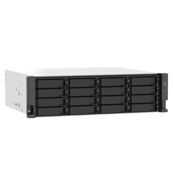 QNAP TS-1673AU-RP-16G server NAS e di archiviazione Armadio (3U) Ryzen Embedded V1500B 16 GB DDR4 0 TB QNAP QTS Nero, Grigio [TS-1673AU-RP-16G]