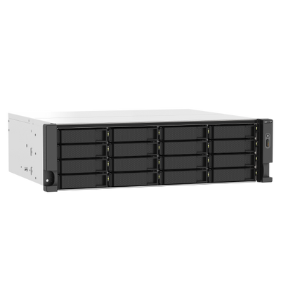 QNAP TS-1673AU-RP-16G server NAS e di archiviazione Armadio (3U) Ryzen Embedded V1500B 16 GB DDR4 0 TB QNAP QTS Nero, Grigio [TS-1673AU-RP-16G]