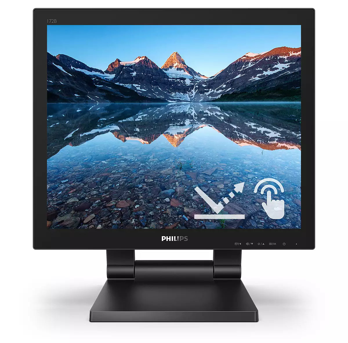 PHILIPS MONITOR TOUCH 17 LED TN 5:4 1280x1024 1MS 250 CDM, IP65, VGA/DVI/DP/HDMI, MULTIMEDIALE [172B9TL]