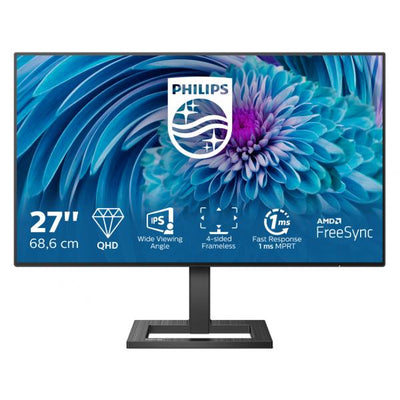 PHILIPS MONITOR 27" LED IPS QHD 16:9 1MS 75HZ, 350 CDM, DP/HDMI, REG ALTEZZA, MULTIMEDIALE [275E2FAE]