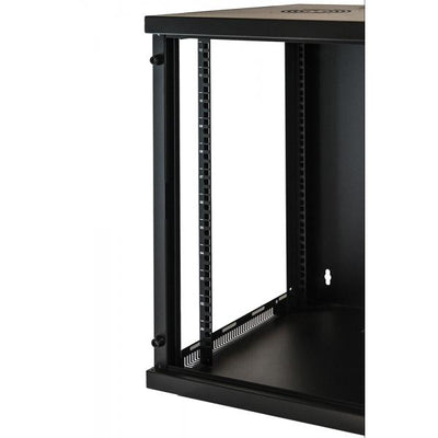 LINK Armadio Rack 19" 12 Unita' Da Muro (A)620X (L)540 X Profondita' 600 Mm. Colore Nero Porta Vetro [LK1912U66N]
