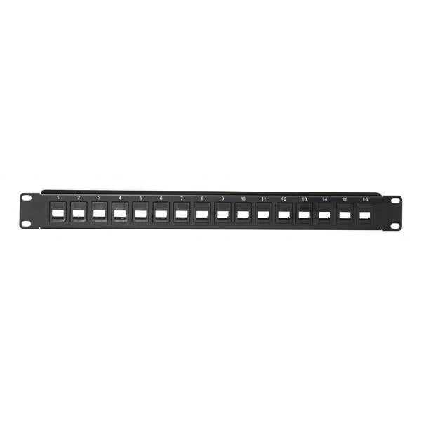 LINK Pannello Patch Vuoto Colore Nero 16 Porte [LKPV16]