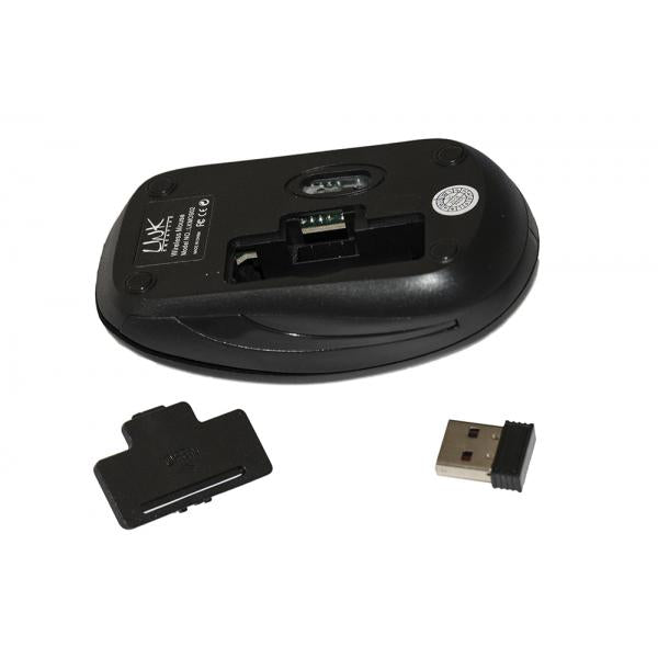 LINK MOUSE WIRELESS 3 TASTI NERO RICEVITORE USB 1000 DPI [LKMOS02]