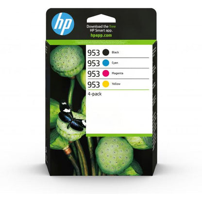 HP CART. INK MULTICOLOR, 953 CMYK ORIGINAL INK4-PACK [6ZC69AE]