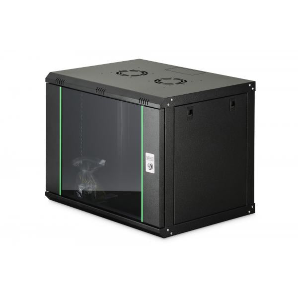 Digitus 9U wall mounting cabinet 474x600x450 mm - Black [DN-1909-U-EC-SW]