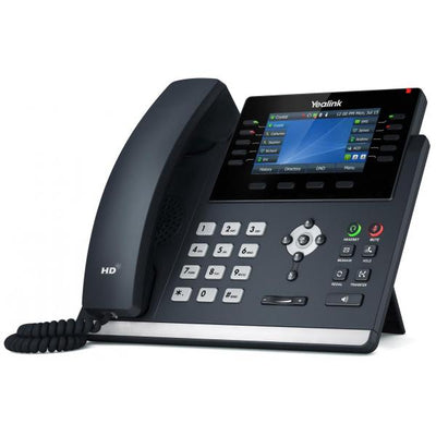 YEALINK TELEFONO VOIP 2XLAN GIGABIT, DISPLAY A COLORI 4,3, 1XRJ9, 16 LINEE SIP [SIP-T46U]