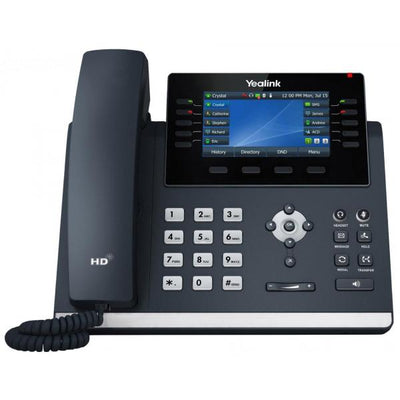 YEALINK TELEFONO VOIP 2XLAN GIGABIT, DISPLAY A COLORI 4,3, 1XRJ9, 16 LINEE SIP [SIP-T46U]