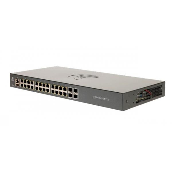 CambiumNetworks,EX1028,Intelligent Ethernet Switch cnMatrix, 24 x1G and 4x 1 Gbps SFP fiber ports , no power cord. [MX-EX1028xxA-E]