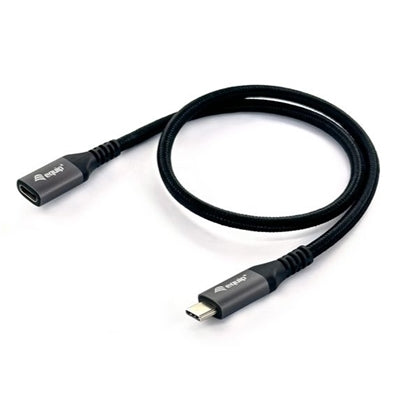 Equip 128370 Cavo di prolunga USB 3.2 Gen 2 da C a C, M/F, 0,5 m, 4K/60Hz, 10Gbps, nero [128370]