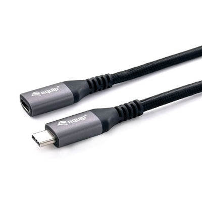 Equip 128370 Cavo di prolunga USB 3.2 Gen 2 da C a C, M/F, 0,5 m, 4K/60Hz, 10Gbps, nero [128370]
