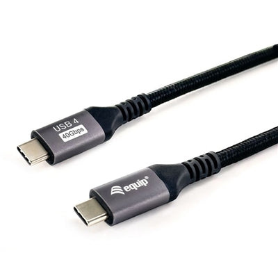 Equip 128381 Cavo USB 4 Gen 3 da C a C, M/M, 1,2 m, PD3.1 240W, 8K/60Hz, 40Gbps, nero [128381]