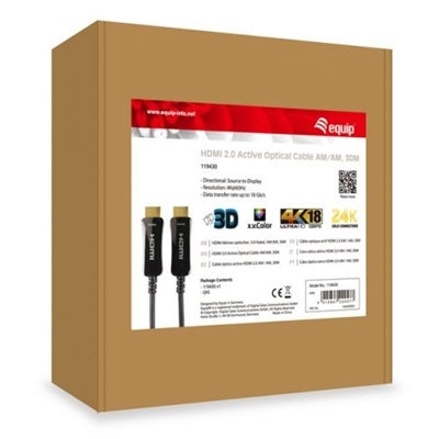 Equip 119431 Cavo ottico attivo HDMI 2.0, 50 m, 4K/60Hz [119431]