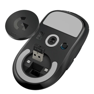 Logitech G PRO X SUPERLIGHT Mouse Gaming Wireless, Leggero 63 g, Sensore HERO 25K, 25.600 DPI, 5 Tasti Programmabili, Lunga Autonomia, Memoria Integrata, per eSport, Compatibile con PC e Mac. Nero [910-005881]