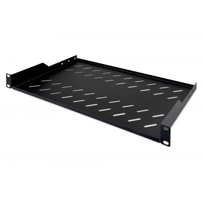 Digitus 1U fixed shelf for racks from 400 mm depth 45x483x250 mm - up to 15 kg - Black [DN-19TRAY-1-SW]