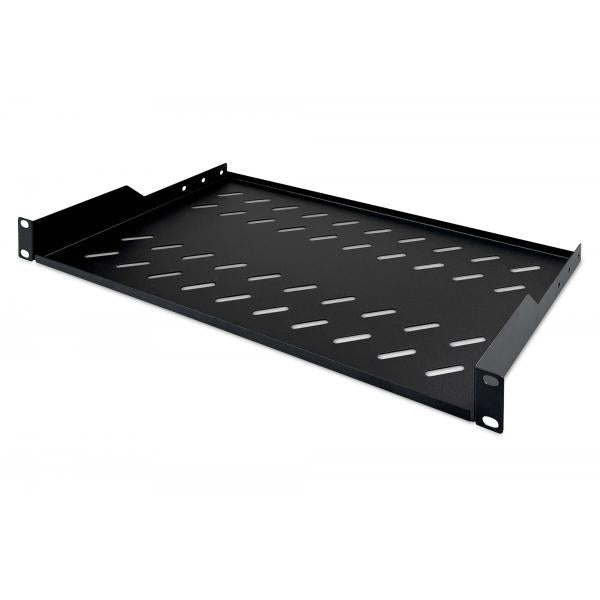 Digitus 1U fixed shelf for racks from 400 mm depth 45x483x250 mm - up to 15 kg - Black [DN-19TRAY-1-SW]