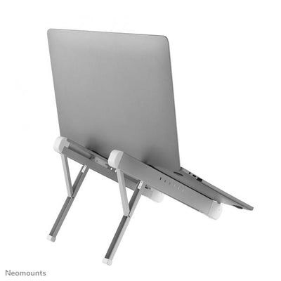 Neomounts Laptop Stand - 11-17inch - Max 5 kg - 6 Height Positions - Foldable - Compact - Universal - Silver [NSLS010]