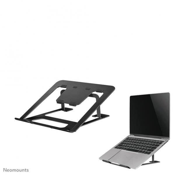 Neomounts Laptop Stand - 10-17inch - Max 5 kg - 6 Height Positions - Foldable - Compact - Ultra-Slim - Universal - Black [NSLS085BLACK]