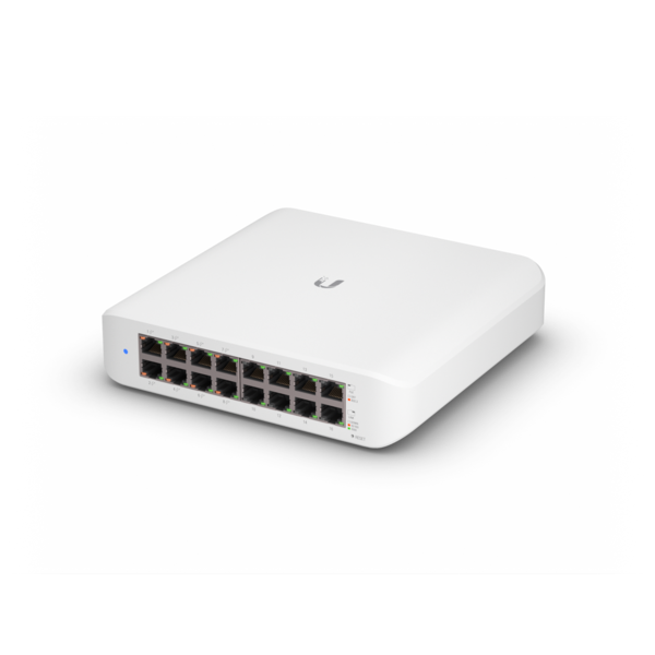 Ubiquiti - USW-Lite-16-POE-EU - UniFi 16 Port Layer 2 switch with 8 GbE PoE+ ports, 8 GbE ports, 45W total PoE availability [USW-Lite-16-POE-EU]