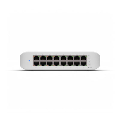 Ubiquiti - USW-Lite-16-POE-EU - UniFi 16 Port Layer 2 switch with 8 GbE PoE+ ports, 8 GbE ports, 45W total PoE availability [USW-Lite-16-POE-EU]
