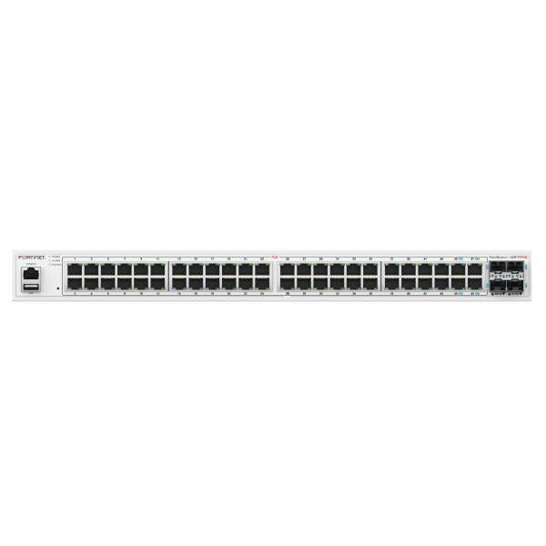 FORTISWITCH-148F-FPOE SWITCH L2+ MAN. CON 48 P. GE + 4 P. SFP+ POWER BUDGET FINO A 740W [FS-148F-FPOE]
