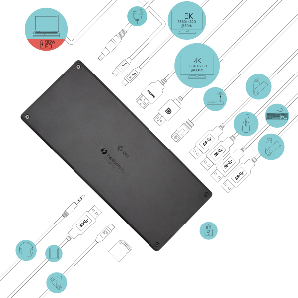 i-tec Thunderbolt 3 3x Display Docking Station + Power Delivery 96W [TB3TRIPLEDOCKPDIT] - ITPartners