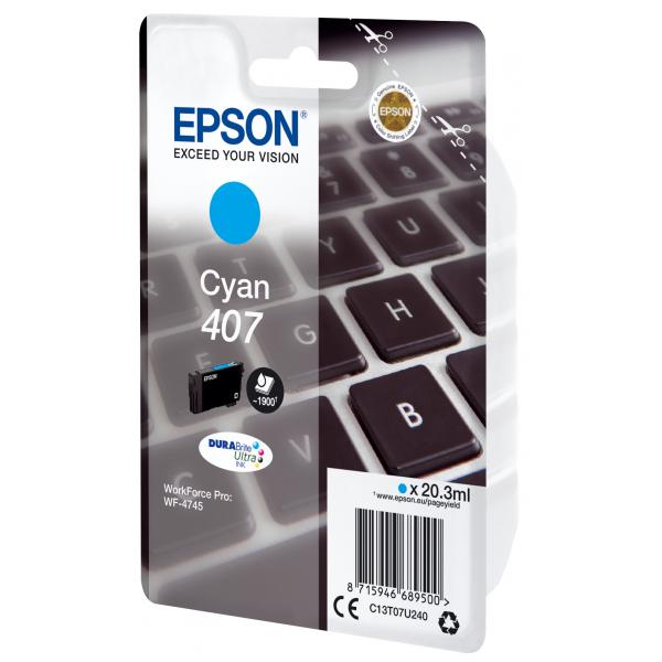 EPSON CART. INK CIANO PER WF-4545, 407 L [C13T07U240]